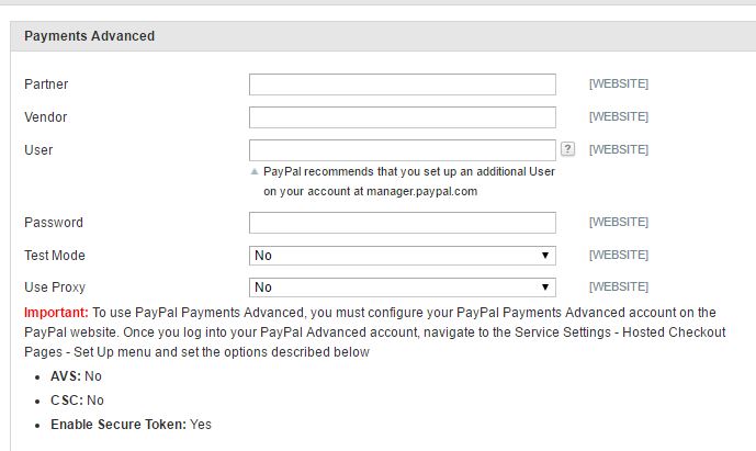 paypal limecommerce
