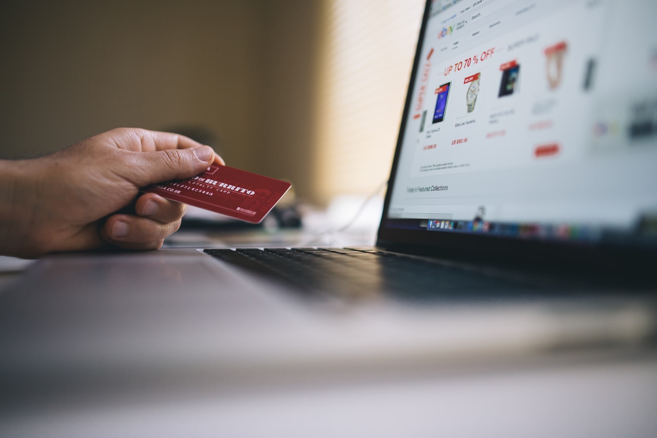 someone using credit card