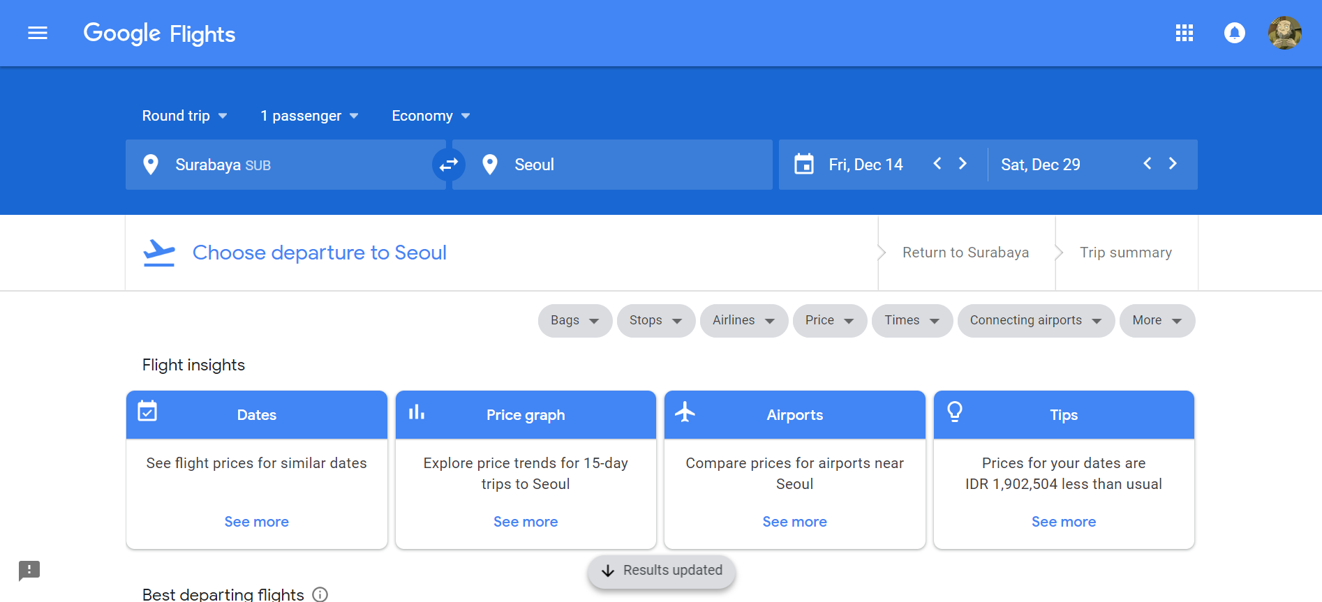 google flight mobile ticketing